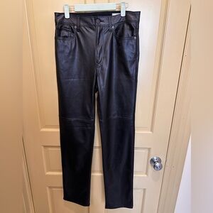 GAP Women’s Slim Black Leather Jeans